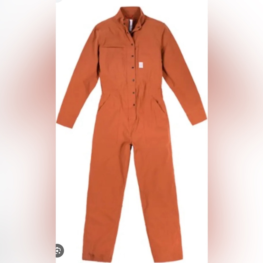 Small, Topo Designs Coveralls in terracotta